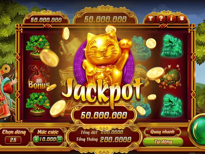 Hình ảnh trò chơi slot trái cây cổ điển với biểu tượng may mắn